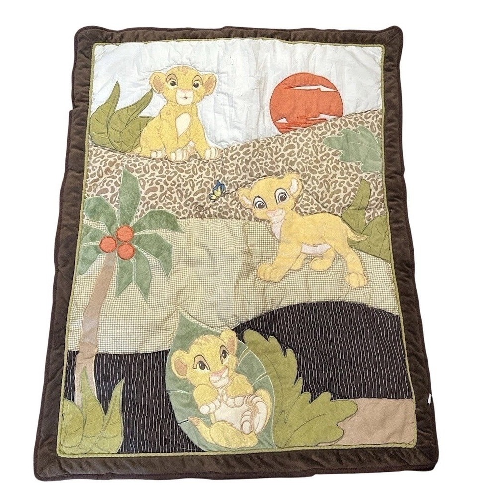 Vintage Disney Baby "The Lion King" Crib Quilt 90s Core